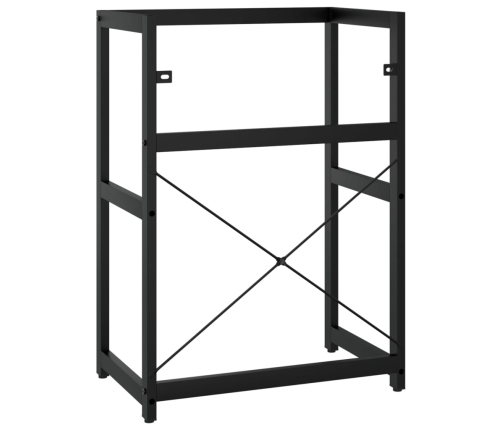 Estructura de lavabo de hierro negro 59x38x83 cm