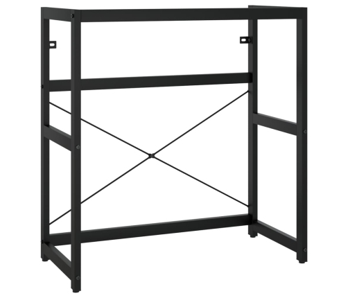 Estructura de lavabo de hierro negro 79x38x83 cm