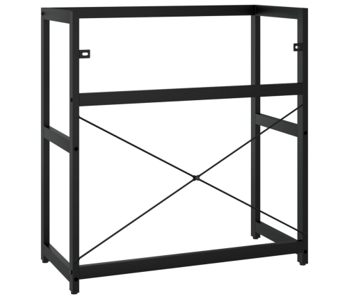 Estructura de lavabo de hierro negro 79x38x83 cm