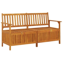 Banco de almacenaje madera maciza de acacia 148 cm