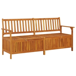 Banco de almacenaje madera maciza de acacia 170 cm