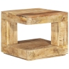 Mesa de centro de madera maciza de mango 45x45x40 cm