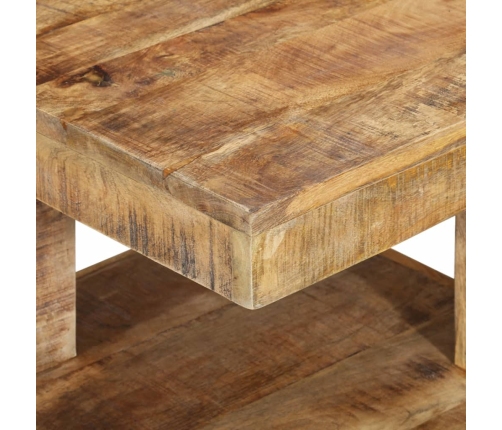 Mesa de centro de madera maciza de mango 45x45x40 cm