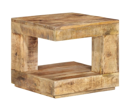 Mesa de centro de madera maciza de mango 45x45x40 cm