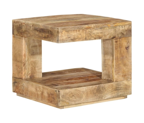 Mesa de centro de madera maciza de mango 45x45x40 cm