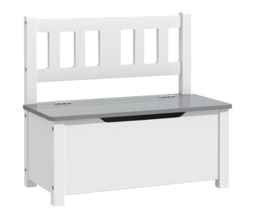 Mesa y sillas infantiles 4 piezas MDF blanco y gris