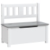 Mesa y sillas infantiles 4 piezas MDF blanco y gris