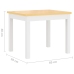 Mesa y sillas infantiles 4 piezas MDF blanco y beige