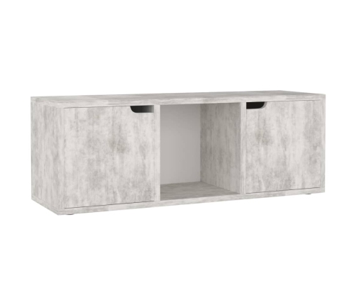 vidaXL Mueble de TV madera de ingeniería hormigón 88,5x27,5x30,5 cm