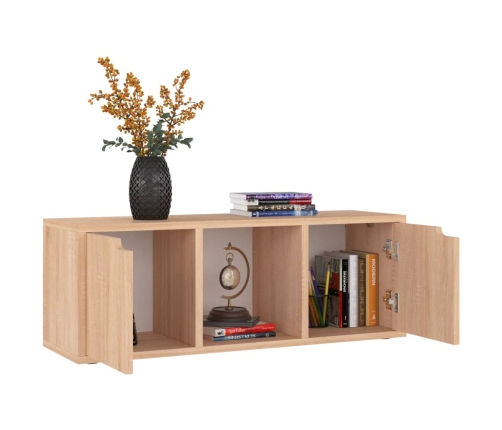 Mueble de TV madera ingeniería roble Sonoma 88,5x27,5x30,5 cm