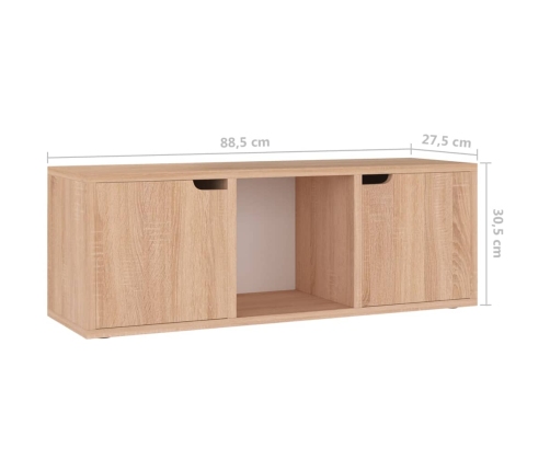 Mueble de TV madera ingeniería roble Sonoma 88,5x27,5x30,5 cm