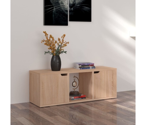 Mueble de TV madera ingeniería roble Sonoma 88,5x27,5x30,5 cm