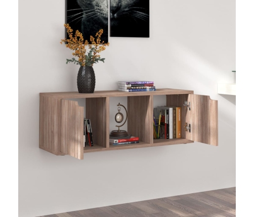 Mueble TV madera de ingeniería roble sonoma 88,5x27,5x30,5 cm