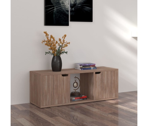 Mueble TV madera de ingeniería roble sonoma 88,5x27,5x30,5 cm