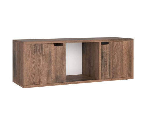 Mueble TV madera de ingeniería roble ahumado 88,5x27,5x30,5 cm