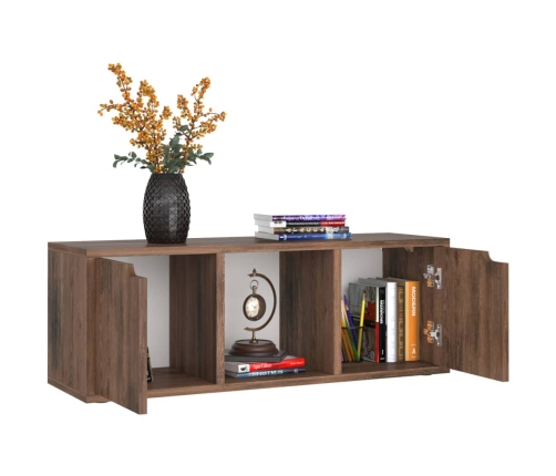 Mueble TV madera de ingeniería roble ahumado 88,5x27,5x30,5 cm