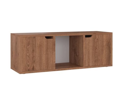 Mueble TV madera de ingeniería marrón roble 88,5x27,5x30,5 cm