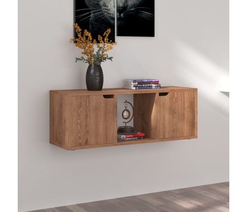 Mueble TV madera de ingeniería marrón roble 88,5x27,5x30,5 cm