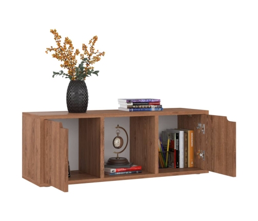 Mueble TV madera de ingeniería marrón roble 88,5x27,5x30,5 cm