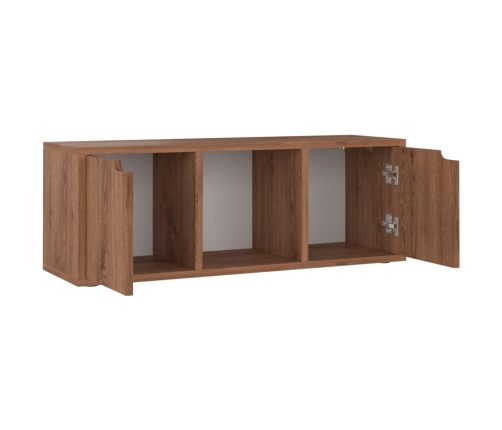 Mueble TV madera de ingeniería marrón roble 88,5x27,5x30,5 cm