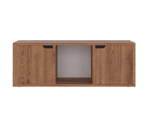 Mueble TV madera de ingeniería marrón roble 88,5x27,5x30,5 cm