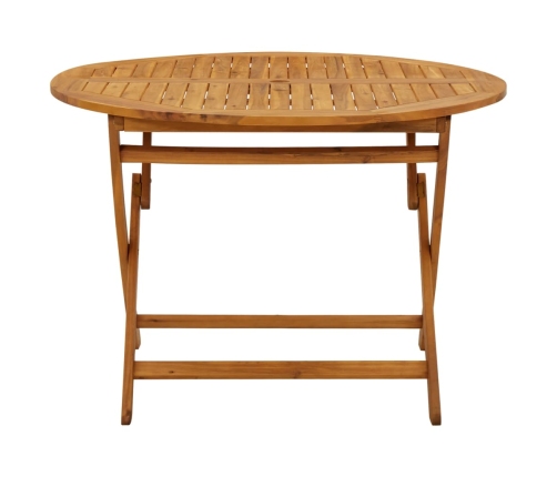 Mesa plegable de jardín de madera maciza de acacia 110 cm