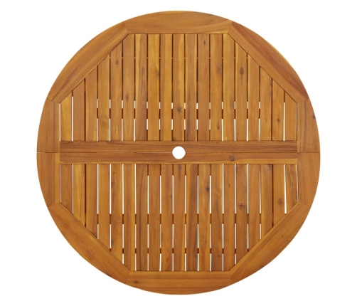 Mesa plegable de jardín de madera maciza de acacia 110 cm