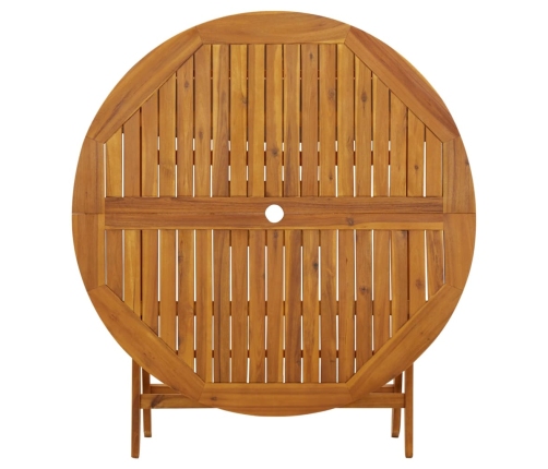 Mesa plegable de jardín de madera maciza de acacia 110 cm