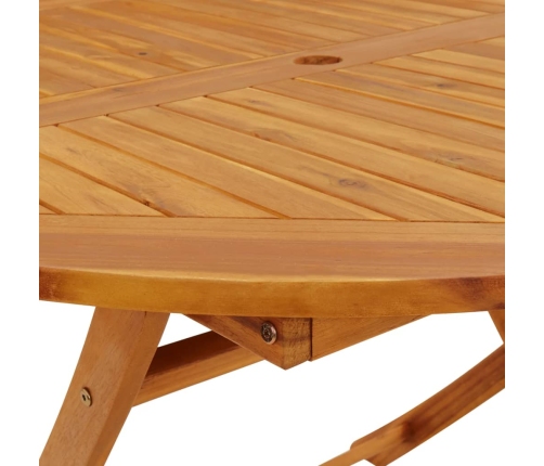 Mesa plegable de jardín de madera maciza de acacia 110 cm