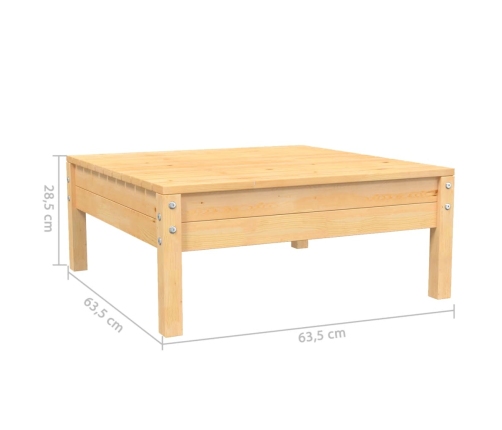 Juego muebles de jardín 3 pzas cojines gris madera pino maciza