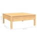 Juego muebles de jardín 3 pzas cojines gris madera pino maciza