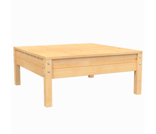 Juego muebles de jardín 3 pzas cojines gris madera pino maciza