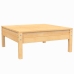 Juego muebles de jardín 3 pzas cojines gris madera pino maciza