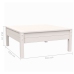 Juego de muebles de jardín 3 pzas y cojines blanco madera pino