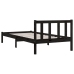 vidaXL Estructura de cama madera maciza pino individual negro 90x190cm