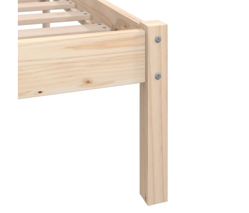 Estructura de cama sin colchón madera maciza 90x200 cm