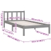 Estructura de cama de madera maciza de pino gris 90x200 cm