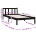 Estructura de cama sin colchón madera maciza negro 90x200 cm