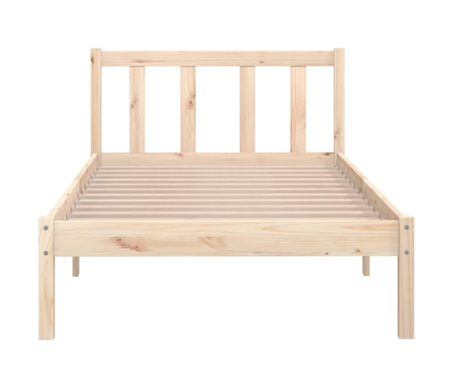 Estructura de cama sin colchón madera maciza 100x200 cm