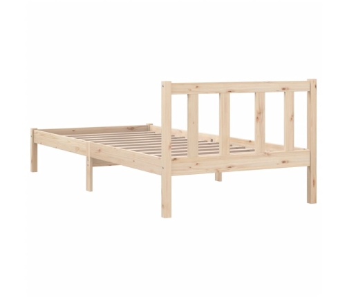 Estructura de cama sin colchón madera maciza 100x200 cm