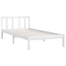 Estructura de cama sin colchón madera maciza blanco 100x200 cm
