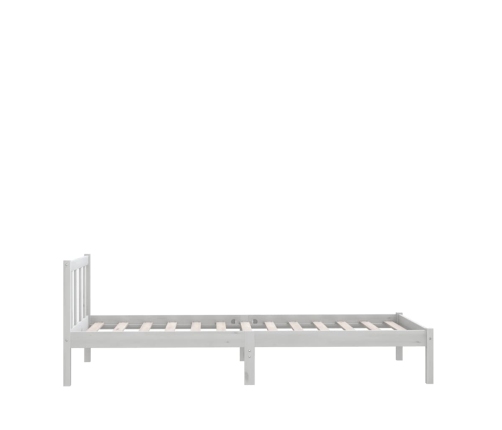 Estructura de cama sin colchón madera maciza blanco 100x200 cm