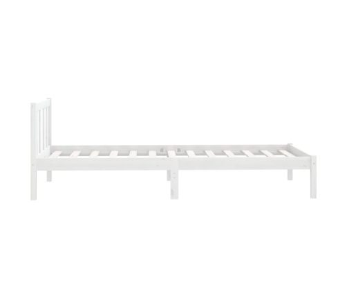 Estructura de cama sin colchón madera maciza blanco 100x200 cm