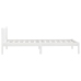 Estructura de cama sin colchón madera maciza blanco 100x200 cm