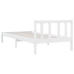 Estructura de cama sin colchón madera maciza blanco 100x200 cm