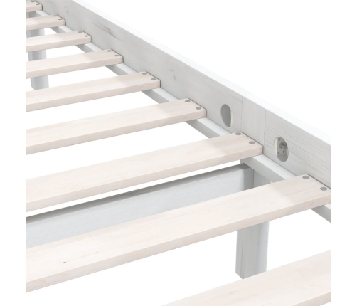 Estructura de cama sin colchón madera maciza blanco 100x200 cm