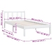 Estructura de cama sin colchón madera maciza blanco 100x200 cm