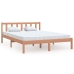 Estructura de cama madera maciza de pino marrón miel 140x200 cm