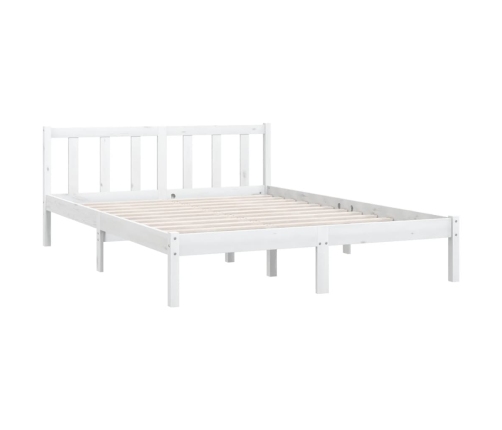 Estructura de cama sin colchón madera maciza blanco 160x200 cm