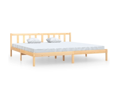 Estructura de cama madera maciza de pino 200x200 cm